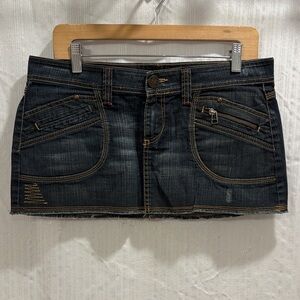 Vintage Denim Micro Mini Skirt